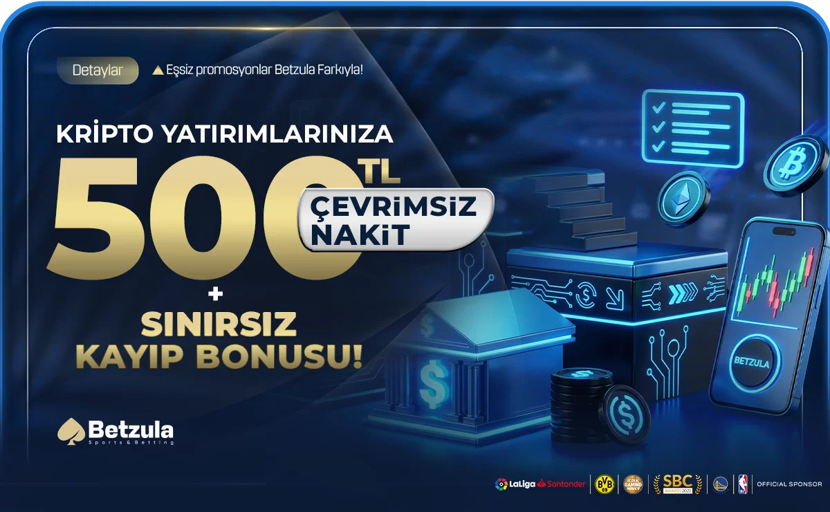 Betzula KRİPTO YATIRIMLARINIZA ÖZEL 500₺ NAKİT HEDİYE!